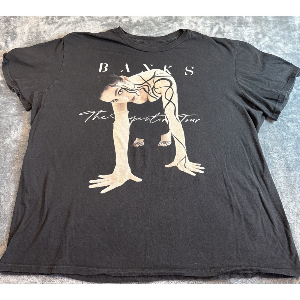 Banks Serpentina Tour Shirt Mens 2XL Black Graphic Merch Top